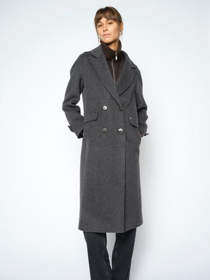 MOS MOSH Mmalva Loisa Wool Rich Overcoat, Antracite, Antracite