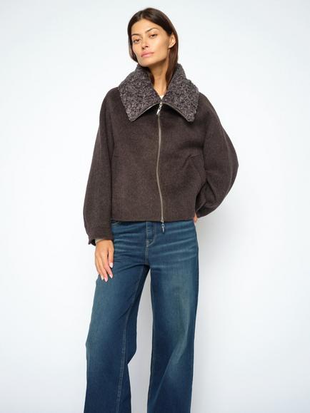 MOS MOSH Mmbellamy Loisa Wool Rich Zip Through Jacket, Delicioso, Delicioso