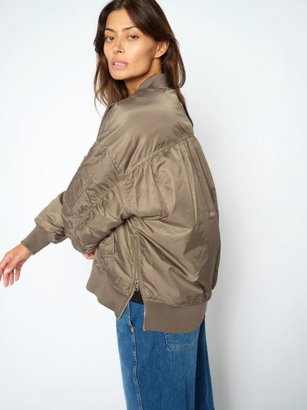 MOS MOSH Mmruby Zip Detail Bomber Jacket, Falcon - view 2, Falcon