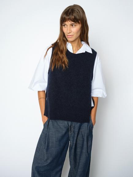 MOS MOSH Mmthora Sleeveless Jumper, Salute Navy, Salute Navy