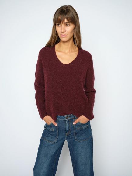 MOS MOSH Mmthora V-Neck Jumper, Port Royale, Port Royale