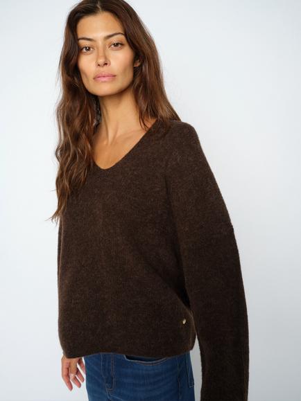 MOS MOSH Mmthora V-Neck Jumper, Delicioso - view 2, Delicioso
