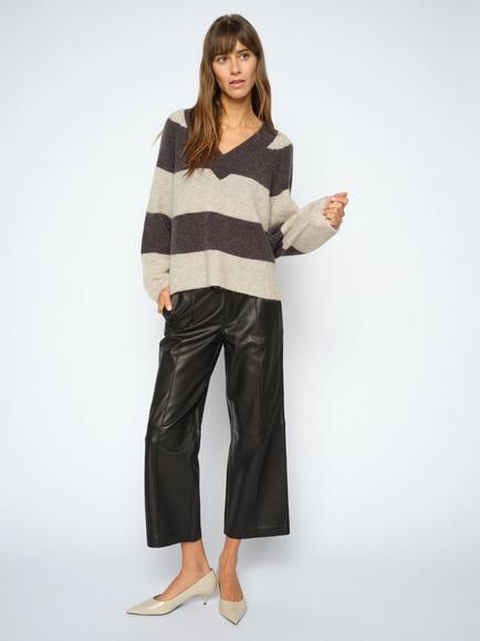 MOS MOSH Mmcomo Leather Trousers, Black, Black