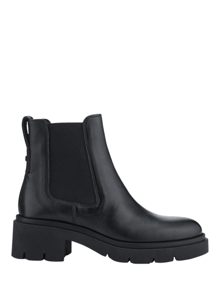 Jones Bootmaker Kaiya Leather Chunky Chelsea Boots, Black, Black