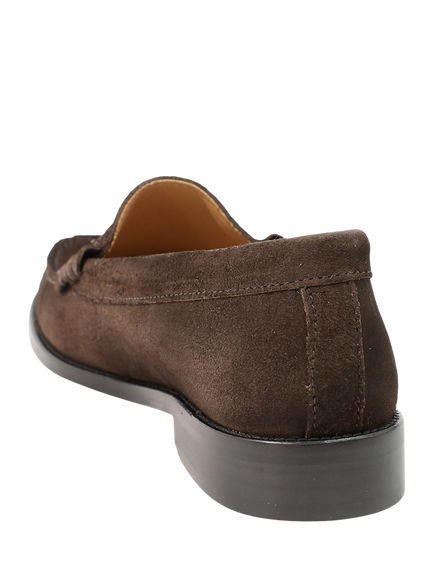Jones Bootmaker Perna Suede Moccasins, Chocolate - view 2, Chocolate