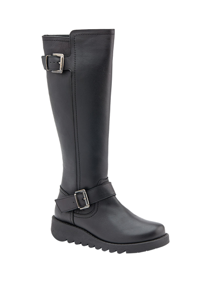 Jones Bootmaker Darlene Leather Calf Boots, Black, Black