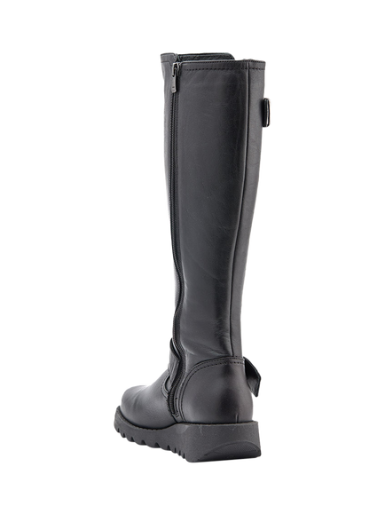 Jones Bootmaker Darlene Leather Calf Boots, Black - view 2, Black