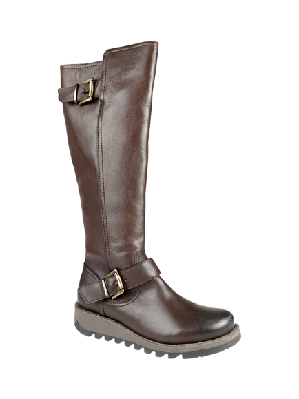 Jones Bootmaker Darlene Leather Calf Boots, Brown, Brown