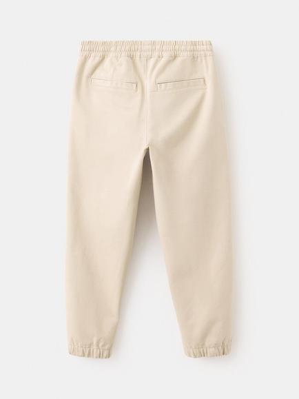 Mango Kids' Pantalon Drawstring Trousers - view 2, Beige