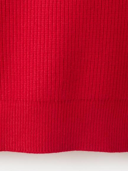 Mango Ribbed Half-Zip Knit Jumper, Red - view 2, Red