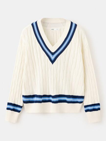 Mango Cable Knit Jumper, Raw, Raw
