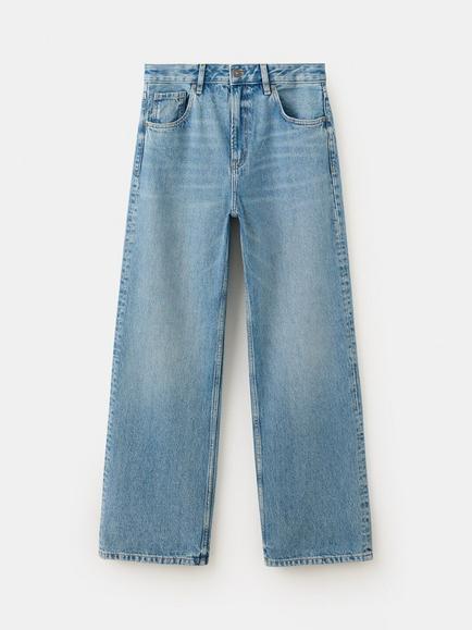 Mango Mid Rise Straight Leg Jeans, Blue, Blue