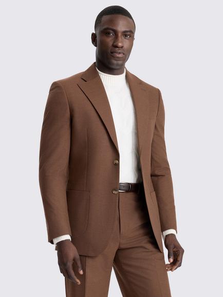 Moss Relaxed Fit Flannel Suit Jacket, Chestnut Brown, Chestnut Brown