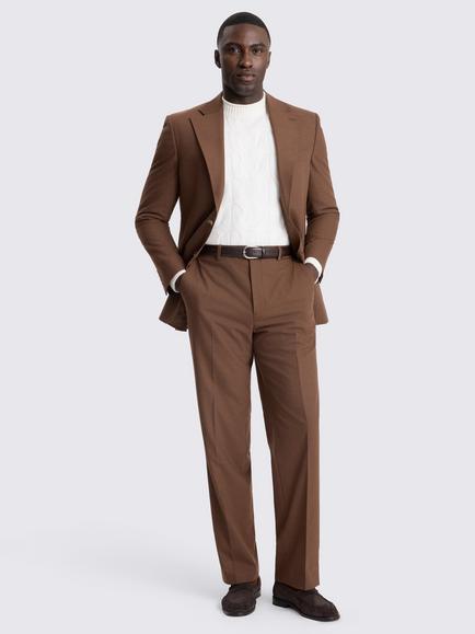 Moss Relaxed Fit Flannel Suit Jacket, Chestnut Brown - view 2, Chestnut Brown