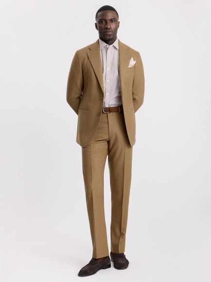 Moss Tailored Fit Wool Flannel Suit Jacket, Gold - view 2, Gold