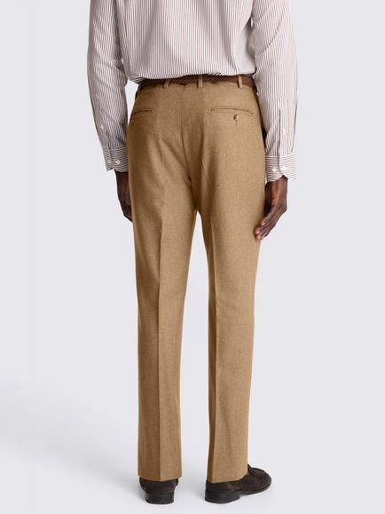 Moss Tailored Fit Wool Flannel Suit Trousers, Gold - view 2, Gold