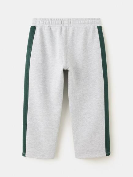 Mango Kids' Mid Rise Side Stripe Joggers, Light Grey Melange - view 2, Light Grey Melange
