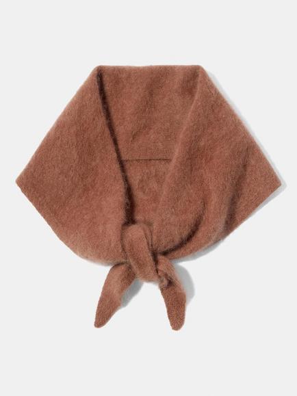 Mint Velvet Brushed Wool Mini Neck Scarf, Orange, Orange