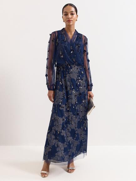 Phase Eight Collection 8 Romita Embellished Cover-Up, Blue, Blue