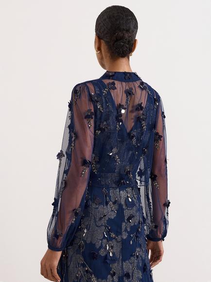 Phase Eight Collection 8 Romita Embellished Cover-Up, Blue - view 2, Blue