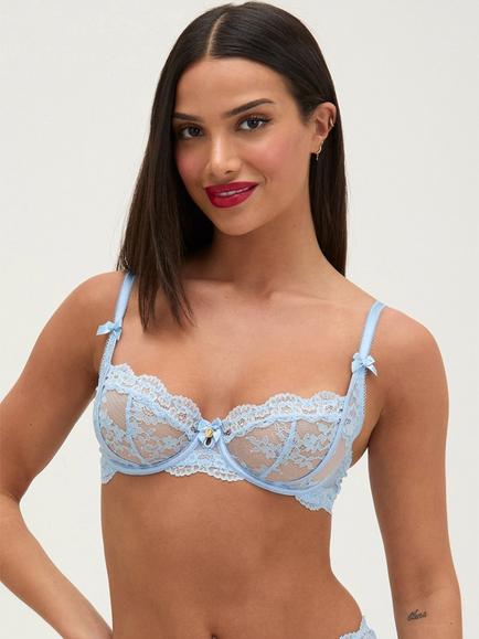 Boux Avenue Veronique Non-Padded Underwired Balconette Bra, Arctic Blue