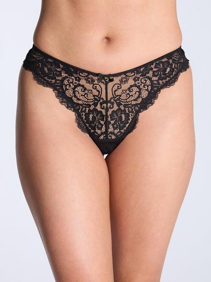 Boux Avenue Emma Lace Thong, Black
