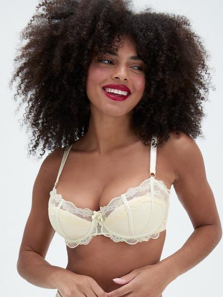Boux Avenue Faye Balconette Bra, Buttermilk, Buttermilk