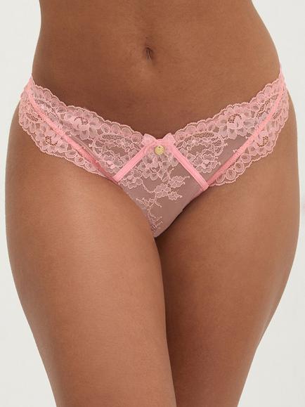Boux Avenue Elsbeth Floral Lace Briefs, Rose Pink, Rose Pink