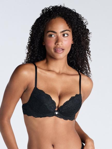 Boux Avenue Mollie Plunge Bra, Black
