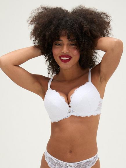Boux Avenue Mollie Plunge Bra, White