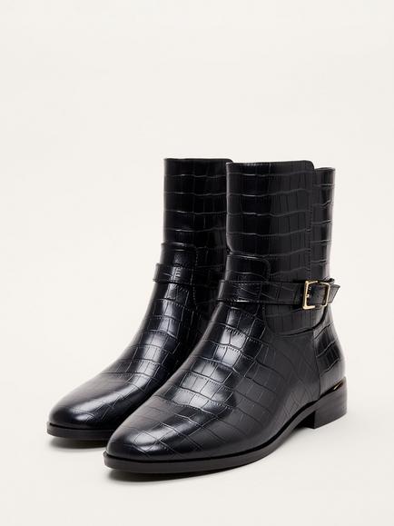 Phase Eight Leather Ankle Boots, Black - view 2, Black