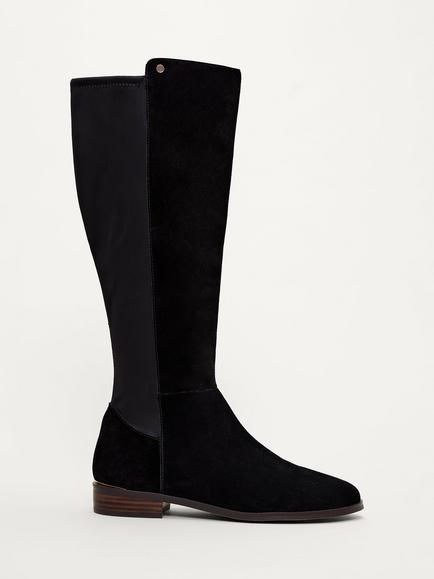 Phase Eight Leather Knee High Boots, Black, Black