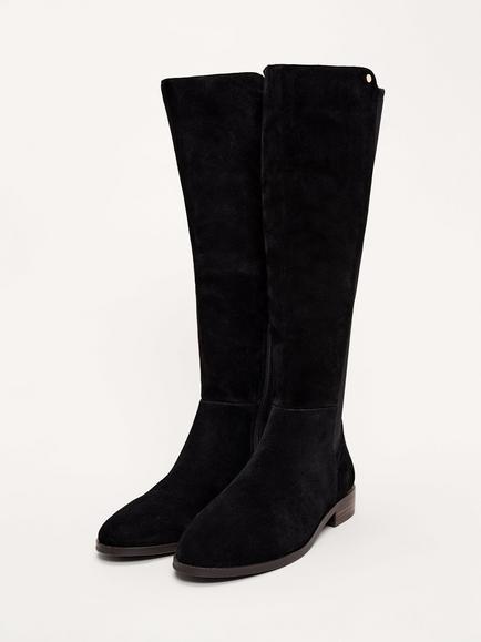 Phase Eight Leather Knee High Boots, Black - view 2, Black
