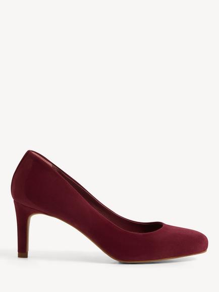 Hobbs Lizzie Suede Court Shoes, Warm Plum, Warm Plum