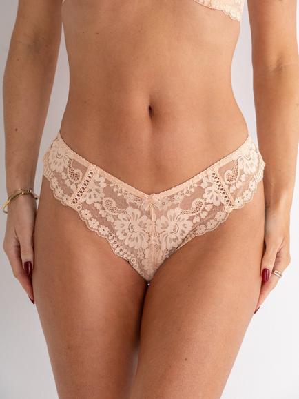 Pour Moi Fleur Cheeky V-Shaped Knickers, Latte - view 2, Latte