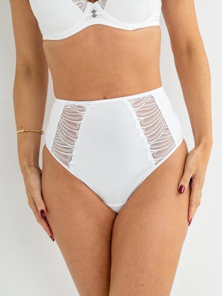 Pour Moi Olivia Embroidery High Waist Knickers - view 2, White