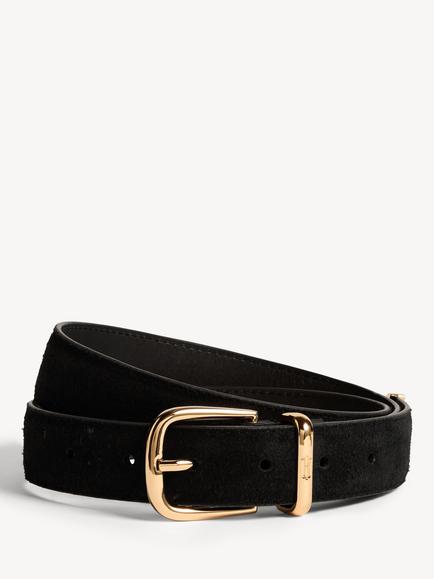 Hobbs Nima Suede Belt, Black, Black