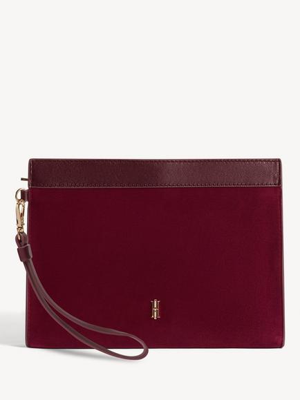 Hobbs Catherine Suede Wristlet Clutch Purse, Purple, Purple