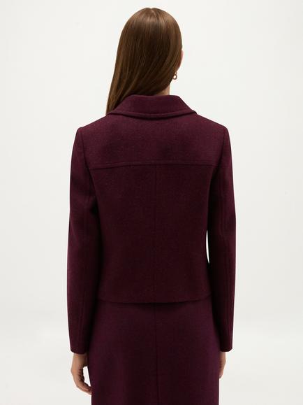 Hobbs Adeen Wool Collared Jacket, Purple - view 2, Purple