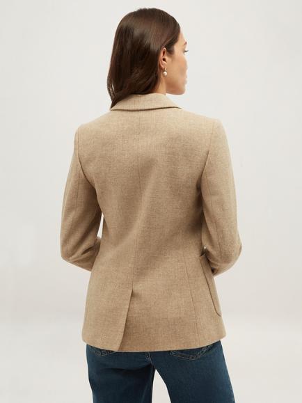Hobbs Lilla Wool Blazer, Brown - view 2, Brown