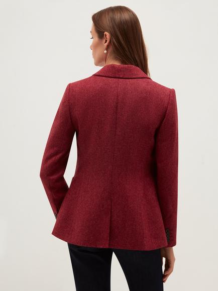 Hobbs Petite Lilla Wool Blazer, Pink - view 2, Pink