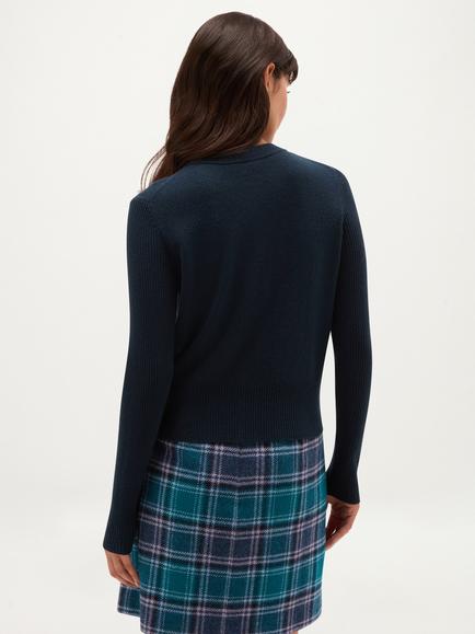 Hobbs Elsa Merino Wool-Cashmere Cardigan - view 2, Blue