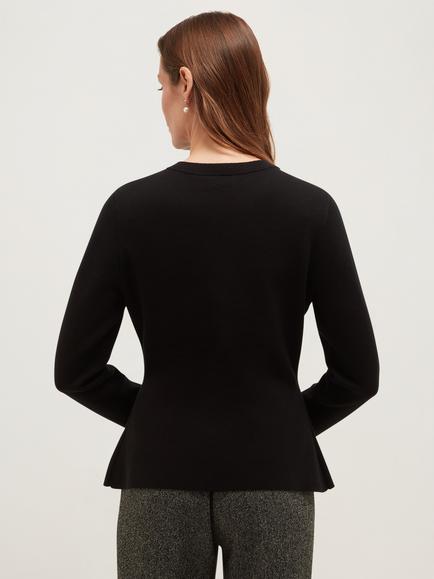 Hobbs Tia Cinched Cardigan, Black - view 2, Black