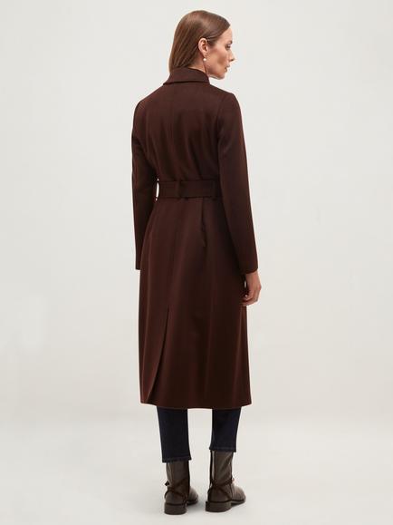 Hobbs Livia Wool Longline Coat - view 2, Brown
