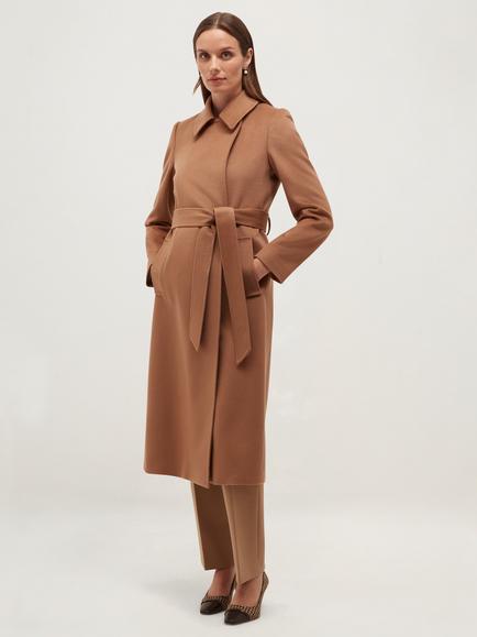 Hobbs Livia Wool Longline Coat, Light Brown