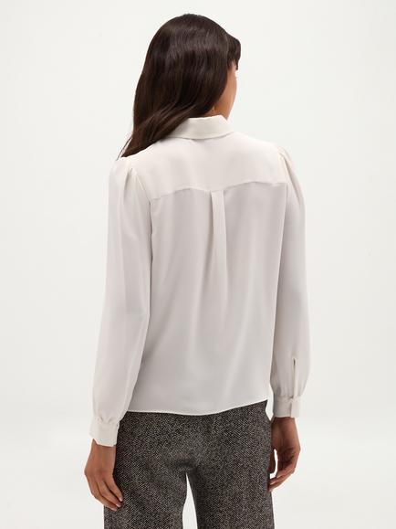 Hobbs Ramona Pleated Shirt, White - view 2, White