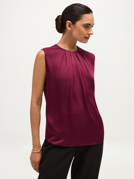 Hobbs Rosanne Sleeveless Blouse, Purple, Purple