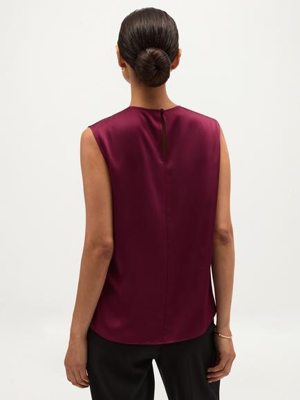 Hobbs Rosanne Sleeveless Blouse, Purple - view 2, Purple