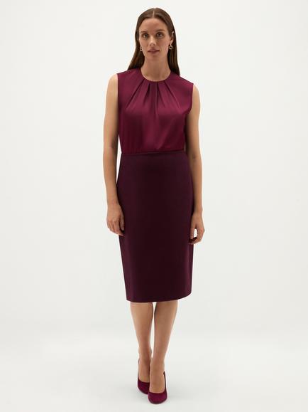 Hobbs Adeen Wool Midi Skirt, Purple, Purple
