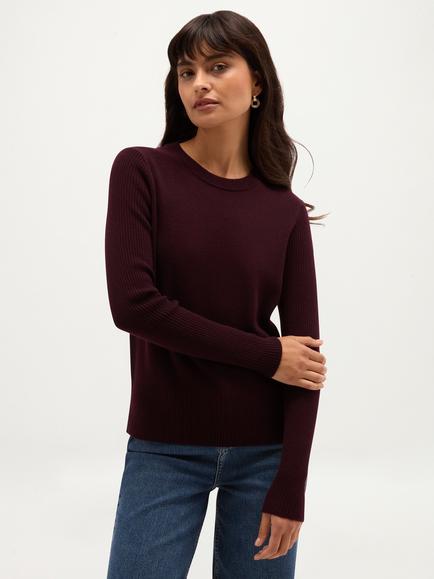 Hobbs Amira Merino Wool Cashmere Jumper, Purple, Purple